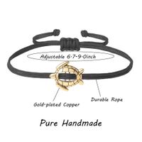 Basic Tortoise Alloy Knitting Gold Plated Silver Plated Couple Drawstring Bracelets main image 7