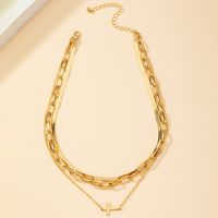 Modern Style Cross Alloy Women's Layered Necklaces main image 4