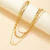 Modern Style Cross Alloy Women's Layered Necklaces main image 5