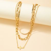 Modern Style Cross Alloy Women's Layered Necklaces main image 2