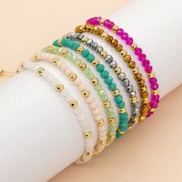 Style Classique Bloc De Couleur Cristal Artificiel Le Cuivre De Gros Bracelets main image 3