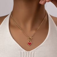 Modern Style Heart Shape Alloy Plating Women's Pendant Necklace main image 3