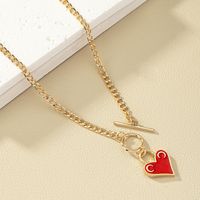 Modern Style Heart Shape Alloy Plating Women's Pendant Necklace main image 1