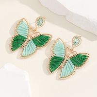 1 Pair Sweet Butterfly Braid Alloy Drop Earrings sku image 16