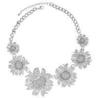 Élégant Glamour Fleur Alliage De Gros Des Boucles D'oreilles Collier main image 6