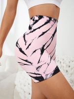Women's Fitness Gym Sports Tie Dye Shorts Capri Shorts Sweatpants main image 4