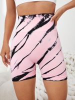 Women's Fitness Gym Sports Tie Dye Shorts Capri Shorts Sweatpants main image 3