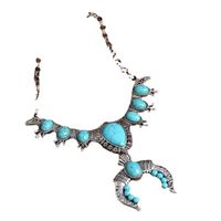 Elegant U Shape Alloy Inlay Turquoise Women's Pendant Necklace main image 4