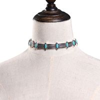 Elegant Geometric Alloy Inlay Turquoise Women's Necklace main image 4