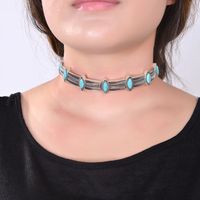 Elegant Geometric Alloy Inlay Turquoise Women's Necklace main image 1