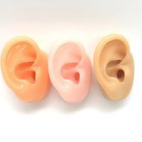 [a Ear Type] Soft Silicone Human Ear Model Ear Cleaning Teaching Medical Display Supplies Earrings Headset Fake Ear main image 5