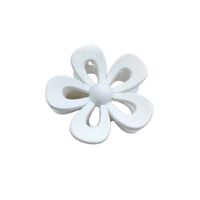 Basic Sweet Solid Color Flower Plastic Resin Hair Claws sku image 9