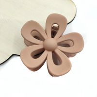 Basic Sweet Solid Color Flower Plastic Resin Hair Claws sku image 13