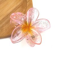 Sweet Flower Transparent Plastic Resin Hair Claws sku image 5