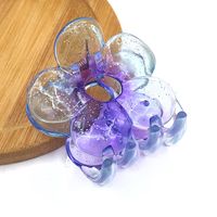 Sweet Flower Transparent Plastic Resin Hair Claws sku image 13