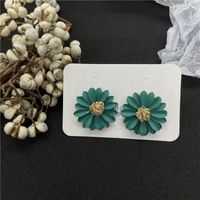 Cute Flower Alloy Plating Women's Ear Studs sku image 2