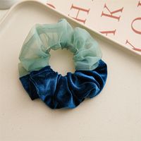 Elegant Color Block Cloth Handmade Hair Tie sku image 5
