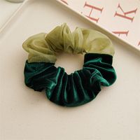 Elegant Color Block Cloth Handmade Hair Tie sku image 1