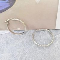 1 Pair Simple Style Streetwear Solid Color Plating Stainless Steel Hoop Earrings main image 5