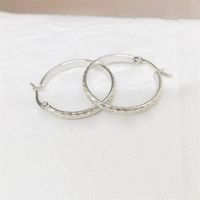 1 Pair Simple Style Streetwear Solid Color Plating Stainless Steel Hoop Earrings main image 3
