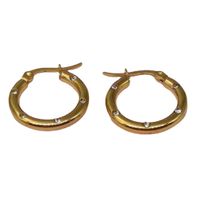 1 Pair Streetwear Solid Color Plating Titanium Steel Hoop Earrings main image 3