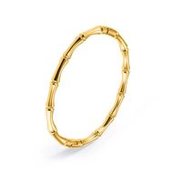 Simple Style Bamboo Stainless Steel Plating Bangle sku image 2