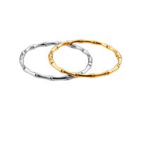 Simple Style Bamboo Stainless Steel Plating Bangle main image 5