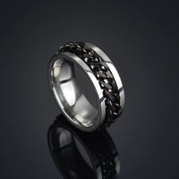 Classic Style Round Stainless Steel Plating Men's Rings main image 4