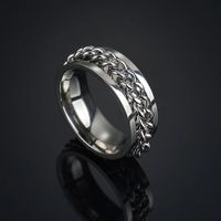 Classic Style Round Stainless Steel Plating Men's Rings sku image 2