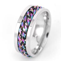 Classic Style Round Stainless Steel Plating Men's Rings sku image 12