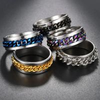 Classic Style Round Stainless Steel Plating Men's Rings main image 1