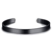 Basic Classic Style C Shape Stainless Steel Cuff Bracelets main image 5