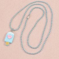 Cute Ice Cream Letter Plastic Resin Girl's Rings Necklace main image 3