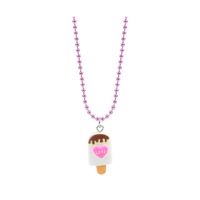 Cute Ice Cream Letter Plastic Resin Girl's Rings Necklace sku image 8