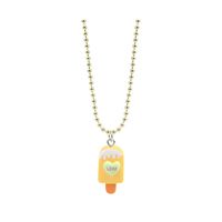 Cute Ice Cream Letter Plastic Resin Girl's Rings Necklace sku image 7