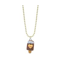 Cute Ice Cream Letter Plastic Resin Girl's Rings Necklace sku image 11