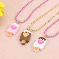 Cute Ice Cream Letter Plastic Resin Girl's Rings Necklace main image 5