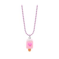 Cute Ice Cream Letter Plastic Resin Girl's Rings Necklace sku image 9