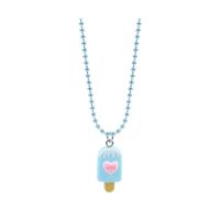 Cute Ice Cream Letter Plastic Resin Girl's Rings Necklace sku image 12