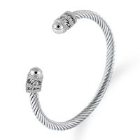 Elegant Curve Stainless Steel Plating Twisted Cable Bracelet sku image 20