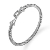Elegant Curve Stainless Steel Plating Twisted Cable Bracelet sku image 24
