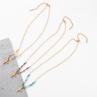 Ethnic Style Cross Stainless Steel Beaded Plating 14k Gold Plated Pendant Necklace main image 3