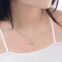 Luxurious Shiny Four Leaf Clover Sterling Silver Moissanite Zircon Pendant Necklace In Bulk main image 4
