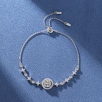 Romantic Shiny Star Sterling Silver Moissanite High Carbon Diamond Bracelets In Bulk sku image 1