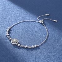 Romantic Shiny Star Sterling Silver Moissanite High Carbon Diamond Bracelets In Bulk main image 3