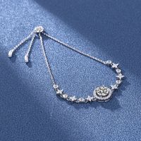 Romantic Shiny Star Sterling Silver Moissanite High Carbon Diamond Bracelets In Bulk main image 2
