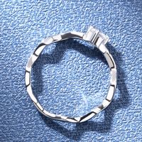 Dame Romantisch Wellen Sterling Silber Moissanit Diamant Mit Hohem Kohlenstoffgehalt Ringe In Masse main image 4