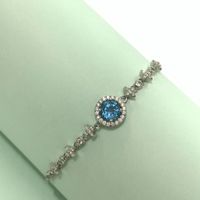 Simple Style Shiny Round Star Sterling Silver Moissanite High Carbon Diamond Bracelets In Bulk main image 6