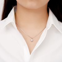 Einfacher Stil Geometrisch Sterling Silber Moissanit Halskette Mit Anhänger In Masse main image 5