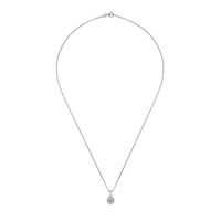 Simple Style Geometric Sterling Silver Moissanite Pendant Necklace In Bulk sku image 1